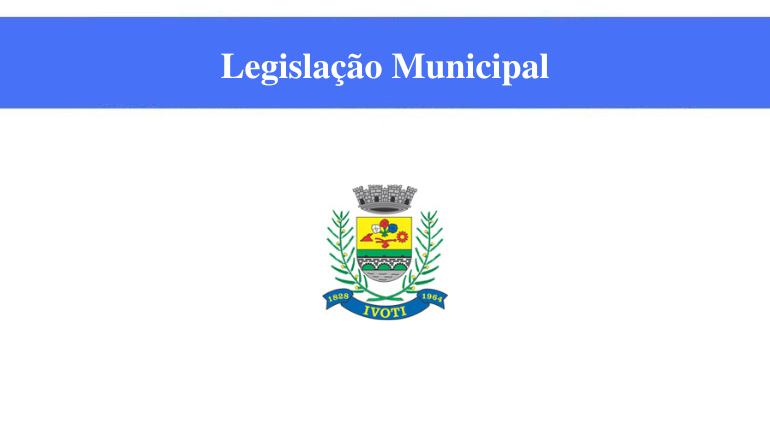 IVOTI - LEGISLAÇÃO MUNICIPAL