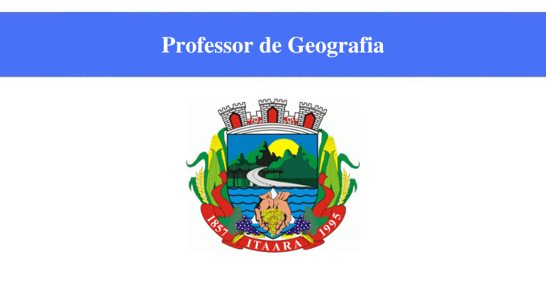 PREFEITURA DE ITAARA - PROFESSOR DE GEOGRAFIA