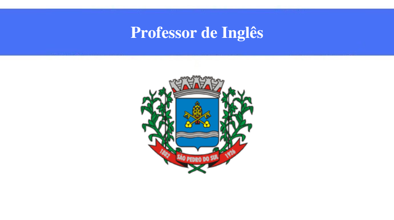 PREFEITURA DE SÃO PEDRO DO SUL - PROFESSOR DE INGLÊS
